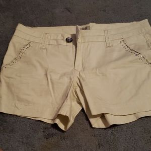 Bke by buckle Beige bedazzled shorts made by bke